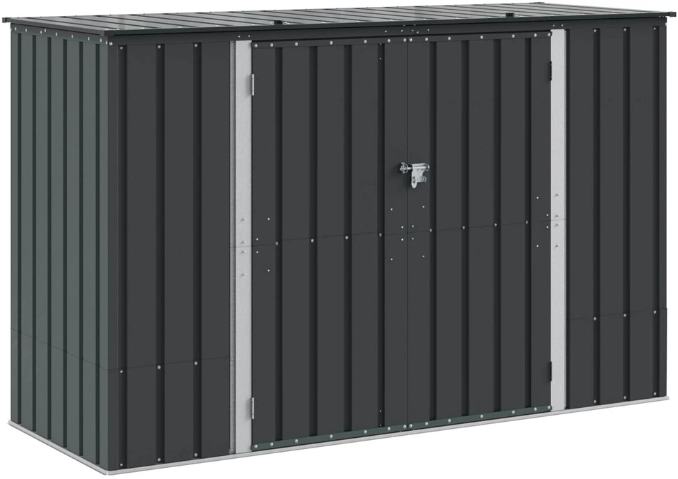 Sodo saugojimo dėžė Juoda 214 x 82 x 132 cm Plienas