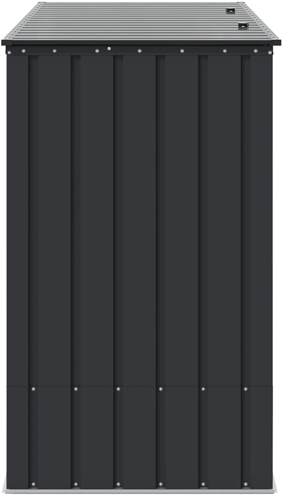 Sodo saugojimo dėžė Juoda 214 x 82 x 132 cm Plienas