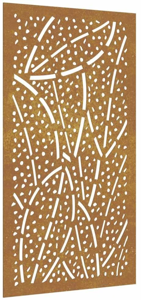Nuotraukų rėmelis Sodo sienos dekoracija, 105x55cm, corten plienas, lapų dizaino