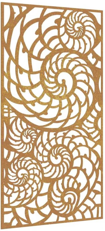 Nuotraukų rėmelis Sodo sienos dekoracija, 105x55cm, corten plienas, kriauklės