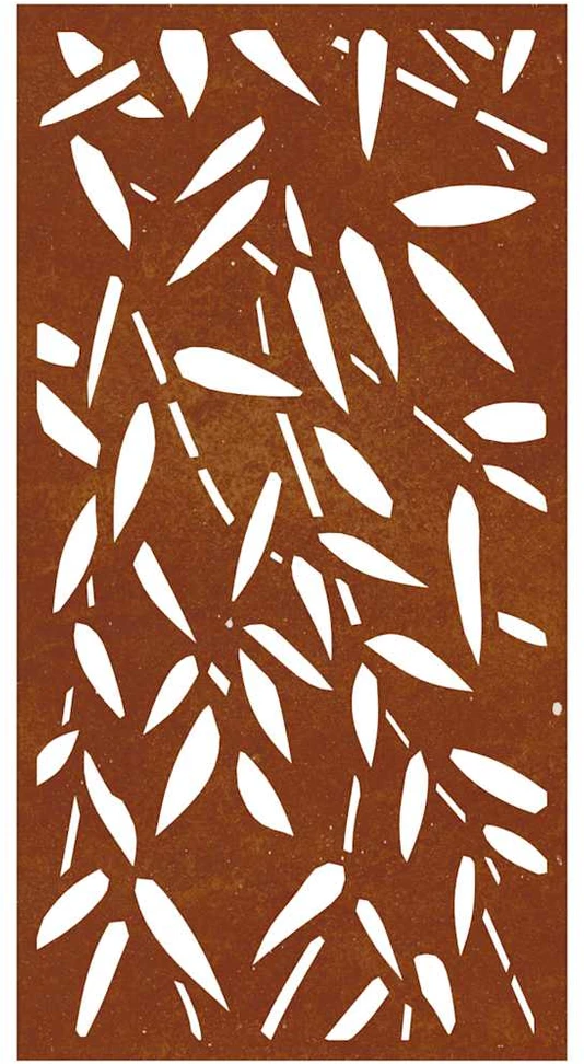 Nuotraukų rėmelis Sodo sienos dekoracija, 105x55cm, corten plienas, bambukas
