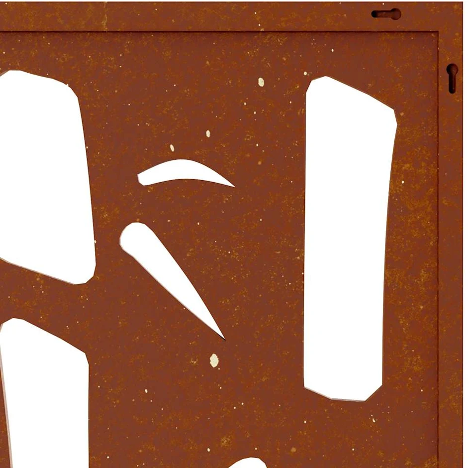 Nuotraukų rėmelis Sodo sienos dekoracija, 105x55cm, corten plienas, bambukas