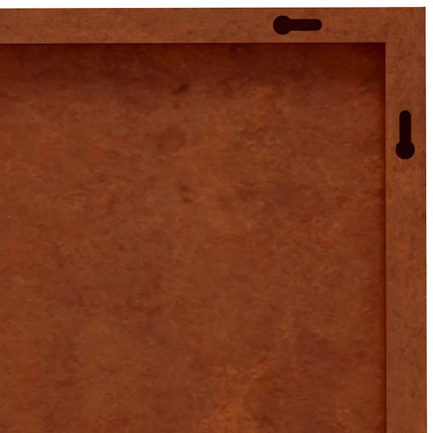 Nuotraukų rėmelis Sodo sienos dekoracija, 105x55cm, corten plienas, palmės