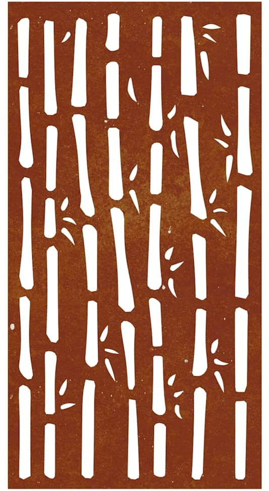 Nuotraukų rėmelis Sodo sienos dekoracija, 105x55cm, corten plienas, bambukas