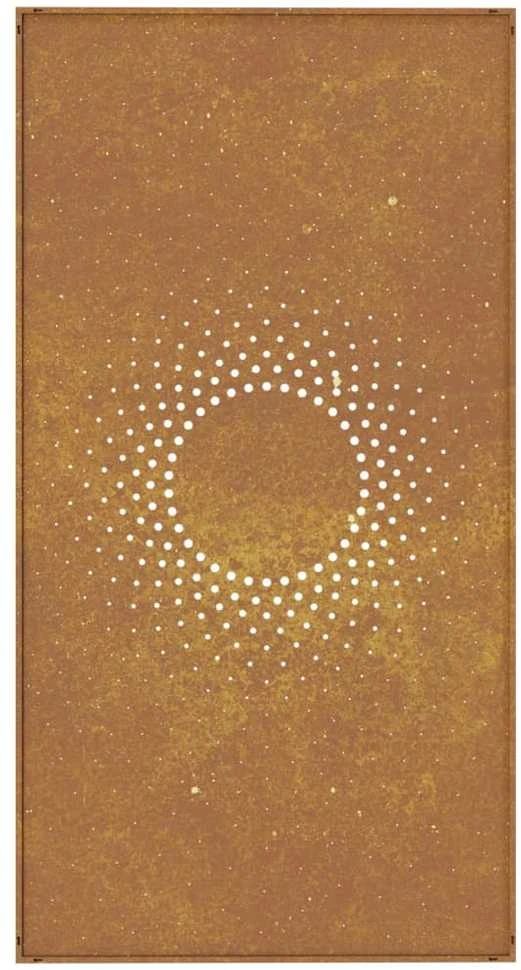 Nuotraukų rėmelis Sodo sienos dekoracija, 105x55cm, corten plienas, saulė