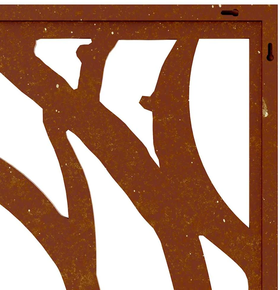 Nuotraukų rėmelis Sodo sienos dekoracija, 105x55cm, corten plienas, kriauklės