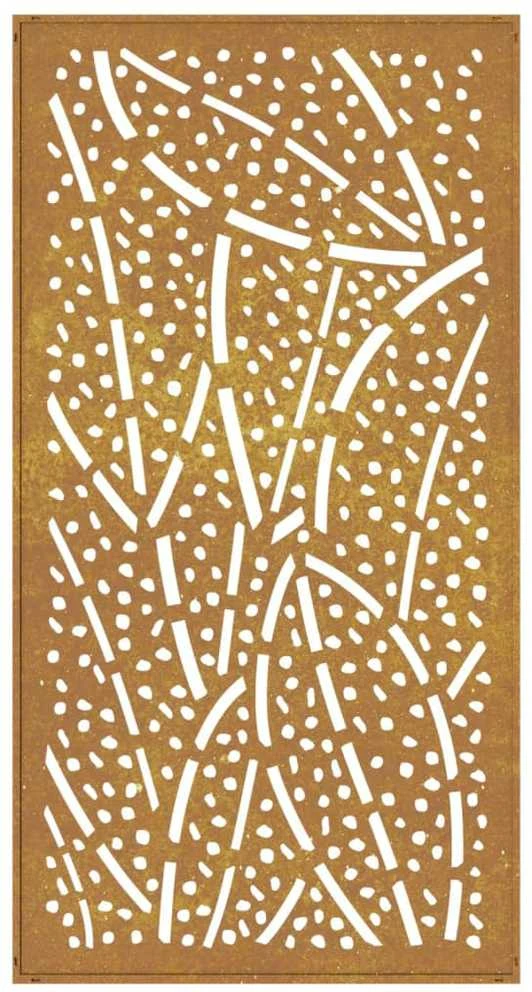 Nuotraukų rėmelis Sodo sienos dekoracija, 105x55cm, corten plienas, lapų dizaino