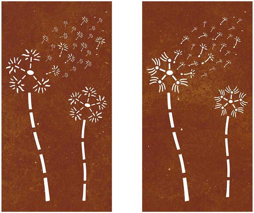 Nuotraukų rėmelis Sodo sienos dekoracija, 2 dalių, 105x55cm, corten plienas
