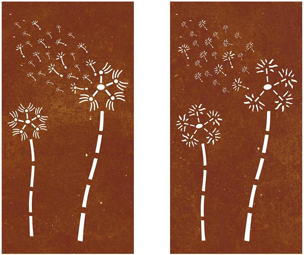 Nuotraukų rėmelis Sodo sienos dekoracija, 2 dalių, 105x55cm, corten plienas