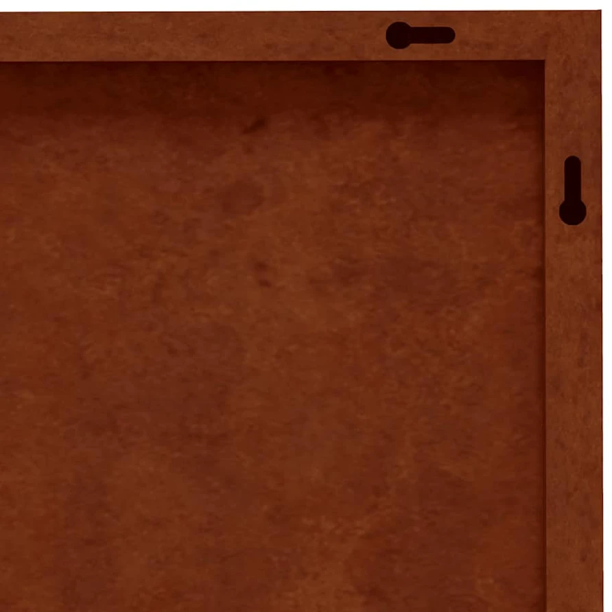 Nuotraukų rėmelis Sodo sienos dekoracija, 55x55cm, corten plienas, žolės dizaino