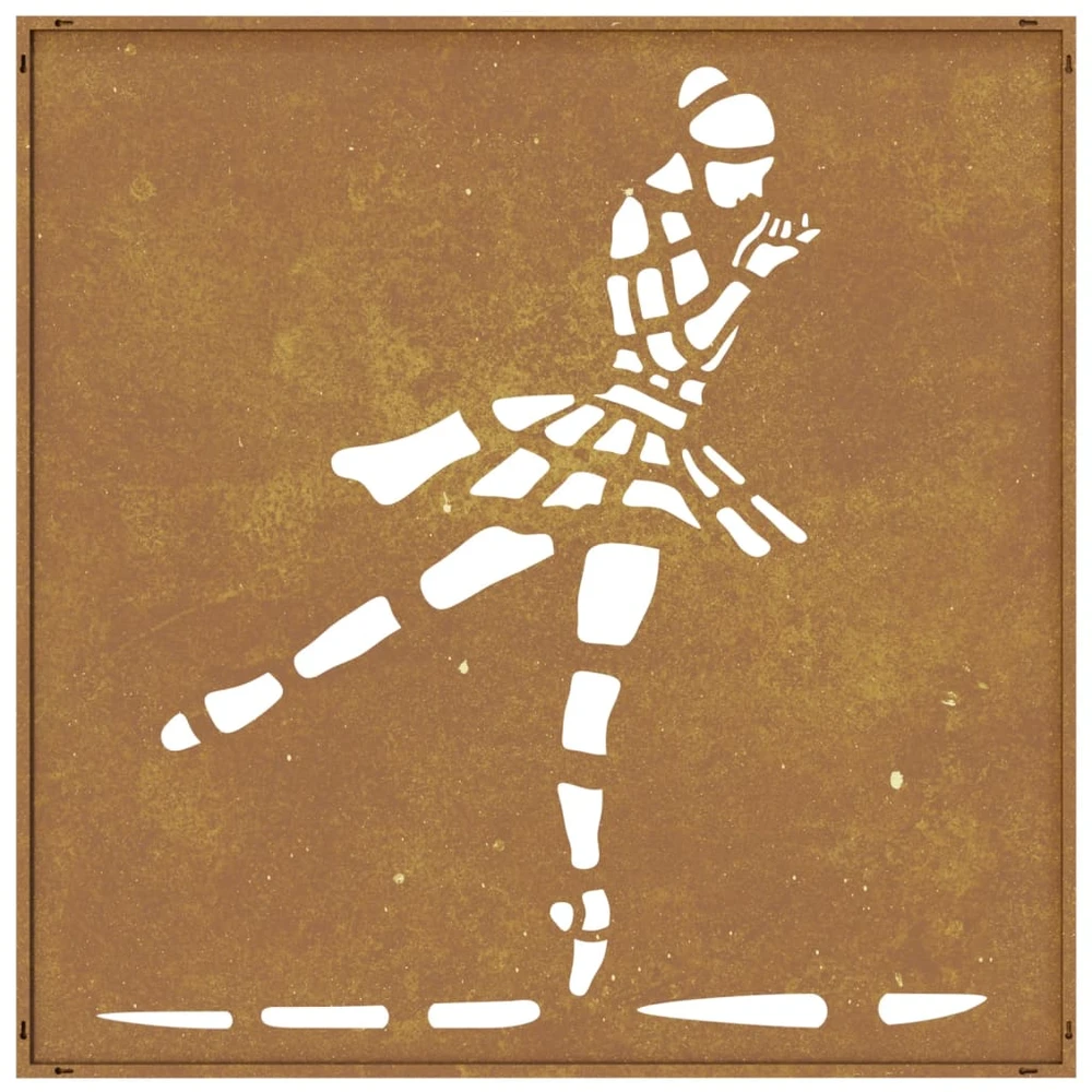 Nuotraukų rėmelis Sodo sienos dekoracija, 55x55cm, corten plienas, balerina