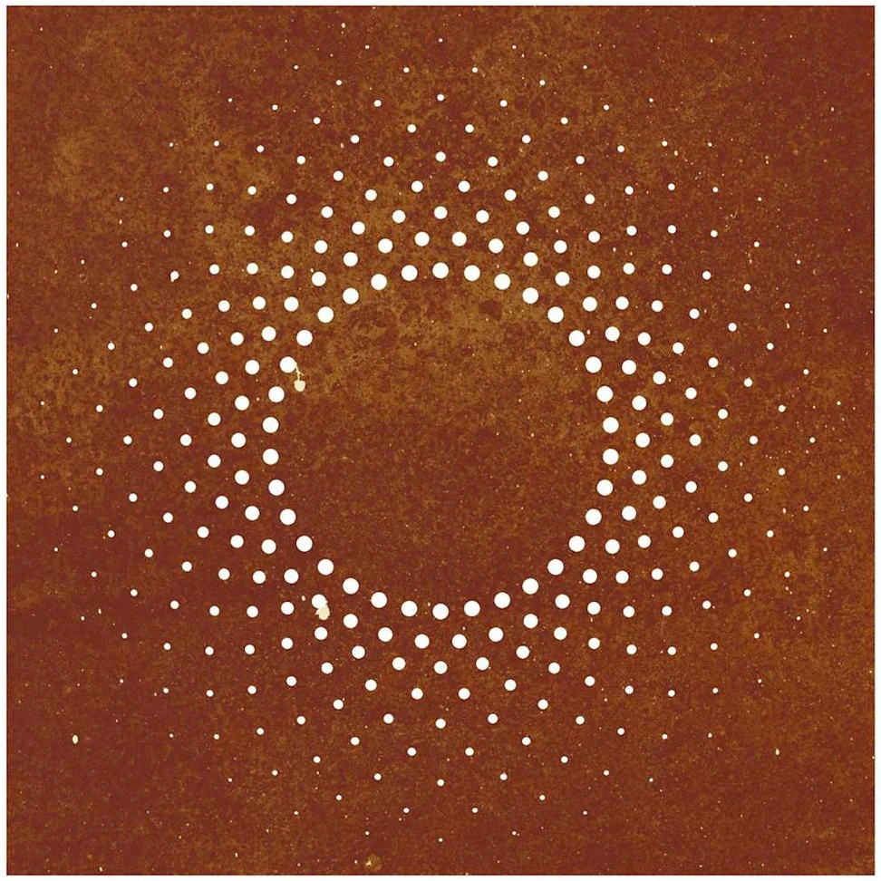 Nuotraukų rėmelis Sodo sienos dekoracija, 55x55cm, corten plienas, saulės dizaino