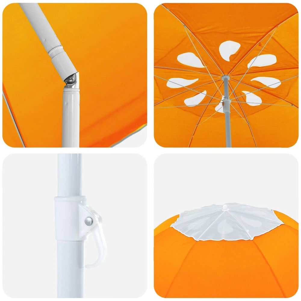 Sodo skėtis 160 cm 170T poliesteris Oranžinė
