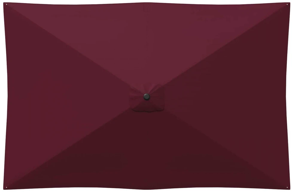Sodo skėtis 200 x 300 cm Poliesteris Stačiakampio Bordo raudona