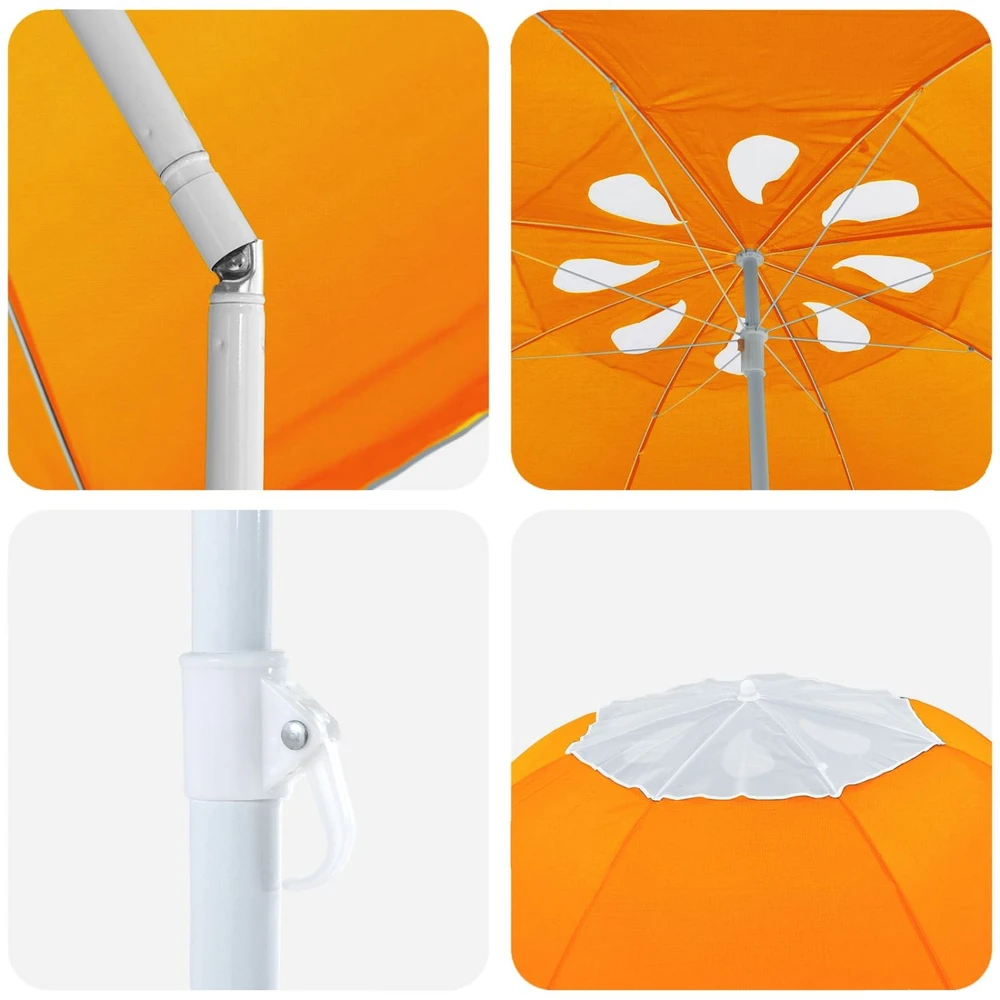 Sodo skėtis 240 cm 170T poliesteris Oranžinė