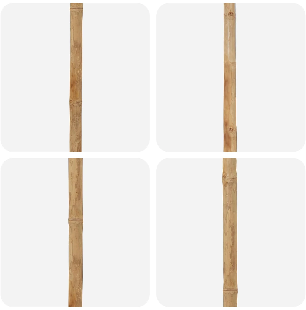 Sodo skėtis Ø 217 x 230 cm Bambukas Apvali Tamsiai pilka