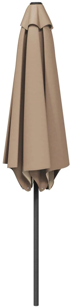 Sodų skėtis su baze 230 x 230 cm Poliesteris Stačiakampio Taupe