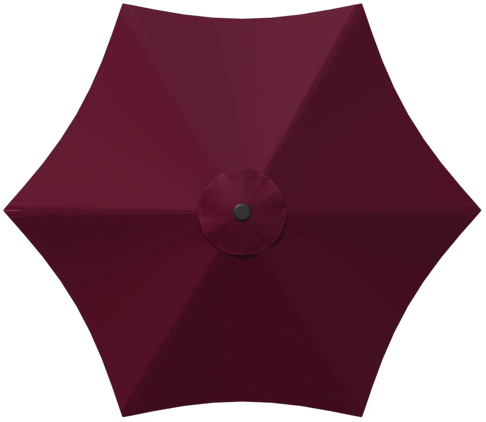 Sodo skėtis 230 x 230 cm Poliesteris Stačiakampio Bordo raudona