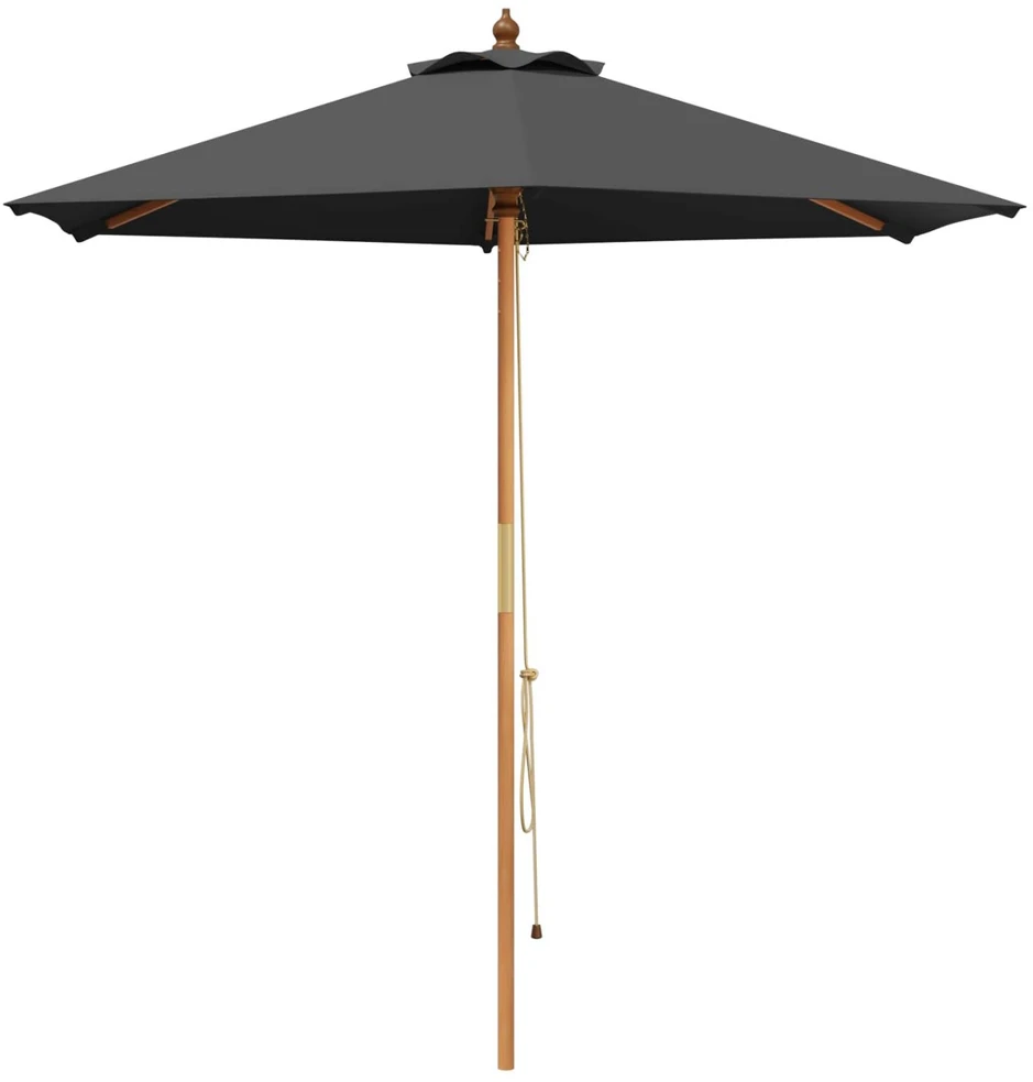 Sodo skėtis Ø 240 x 237 cm Kietas eukalipto medis Antracito