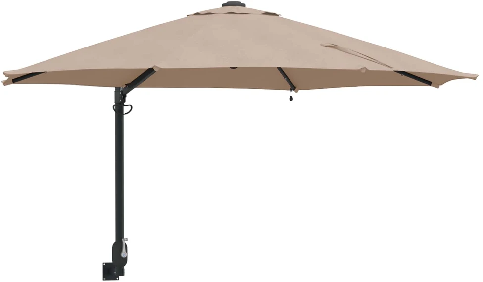 Sodo skėtis 248 x 248 x 148 cm Poliesteris ir plienas Tortora