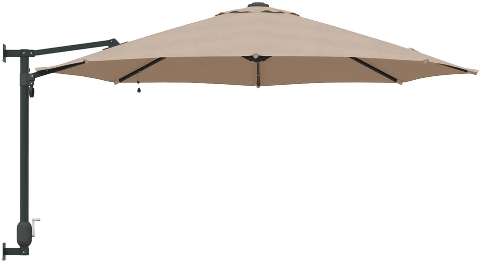 Sodo skėtis 248 x 248 x 148 cm Poliesteris ir plienas Tortora