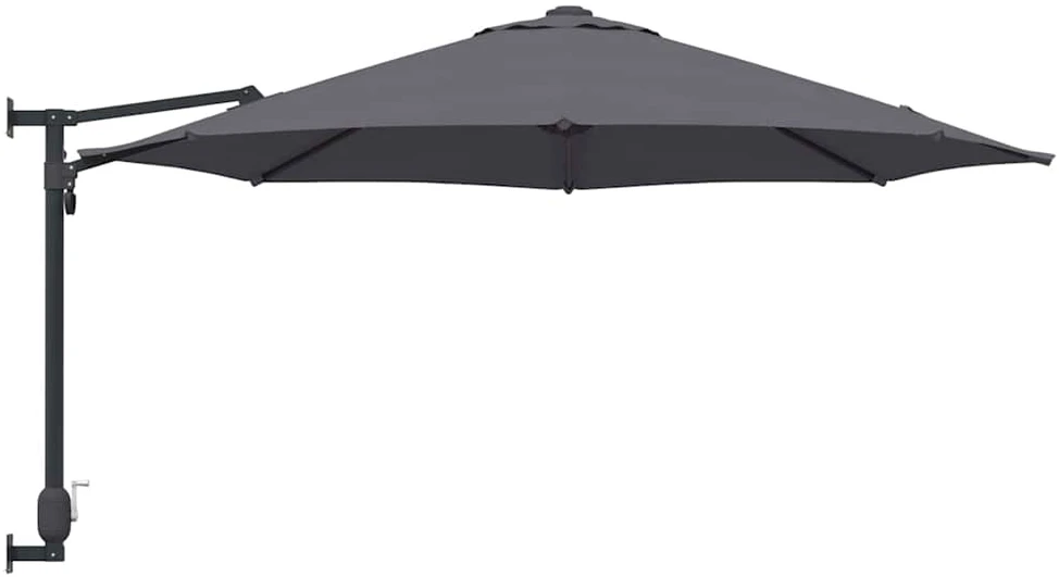 Sodo skėtis 248 x 248 x 148 cm Poliesteris ir plienas Antracito