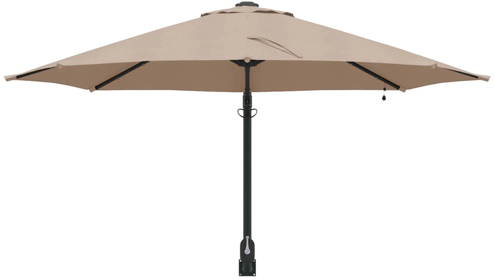 Sodo skėtis 248 x 248 x 148 cm Poliesteris ir plienas Tortora