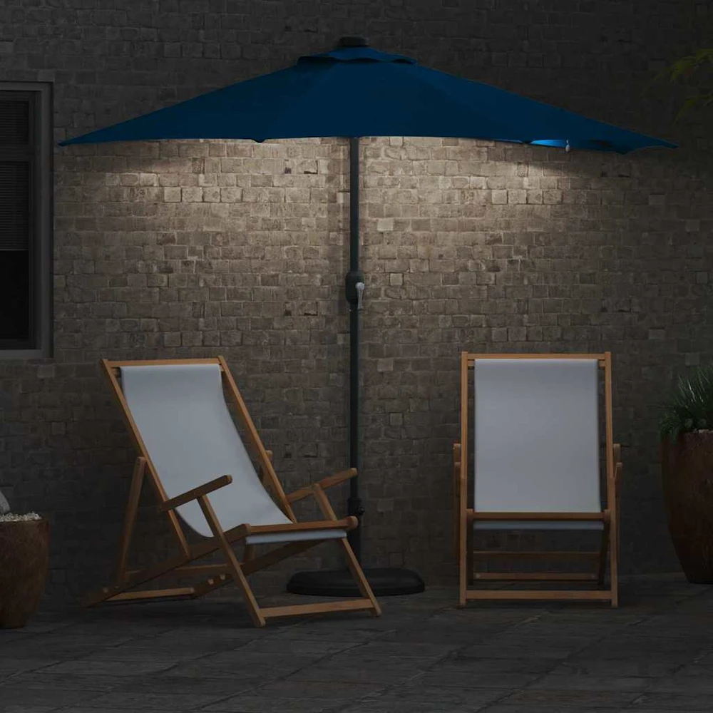 Sodo skėtis 294 x 150 x 223 cm Poliesteris ir plienas Azurblau
