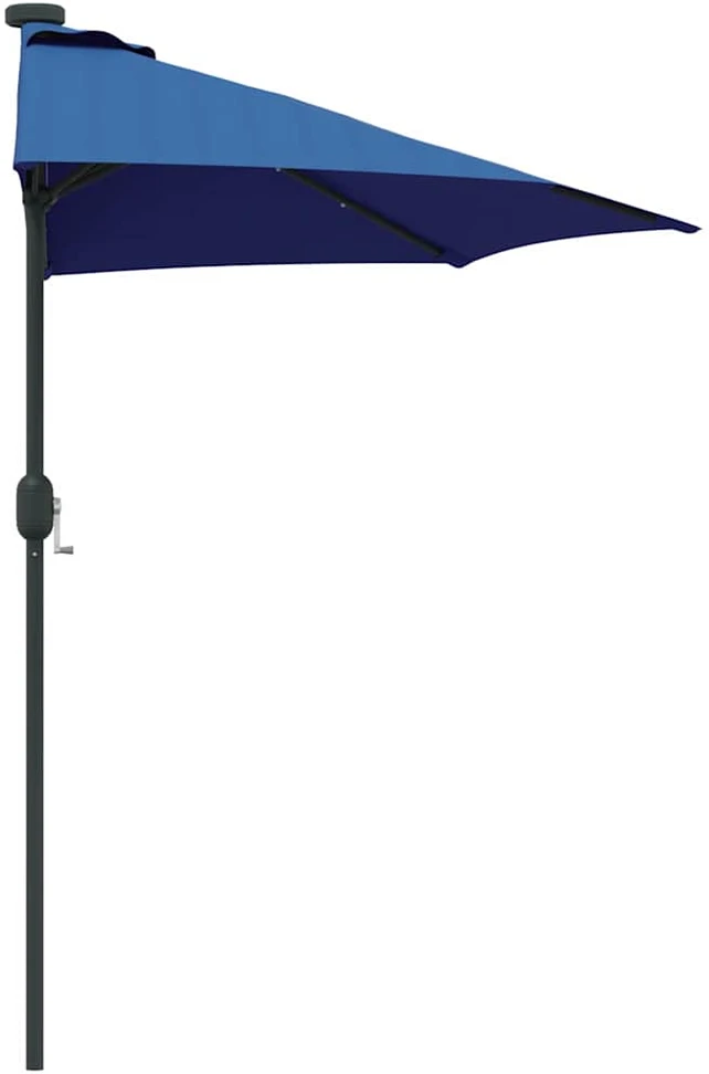 Sodo skėtis 294 x 150 x 223 cm Poliesteris ir plienas Azurblau