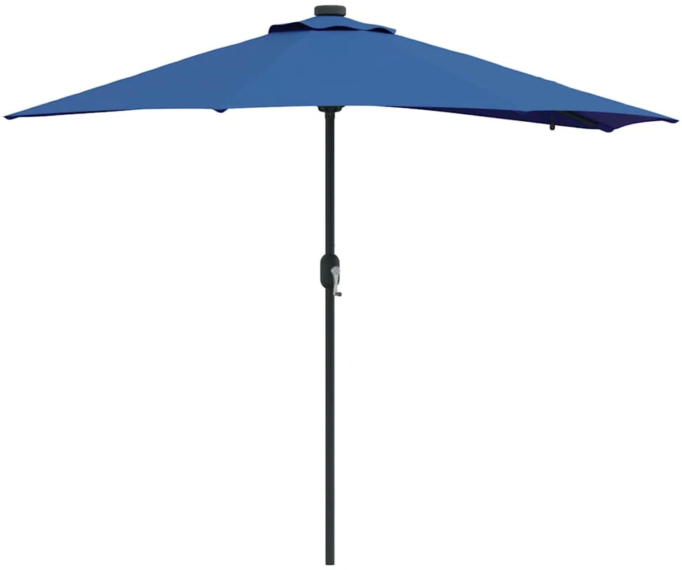 Sodo skėtis 294 x 150 x 223 cm Poliesteris ir plienas Azurblau
