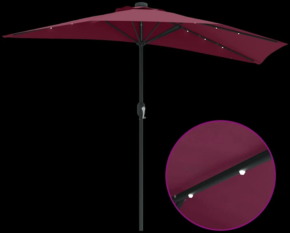 Sodo skėtis 294 x 150 x 224 cm Poliesteris ir plienas