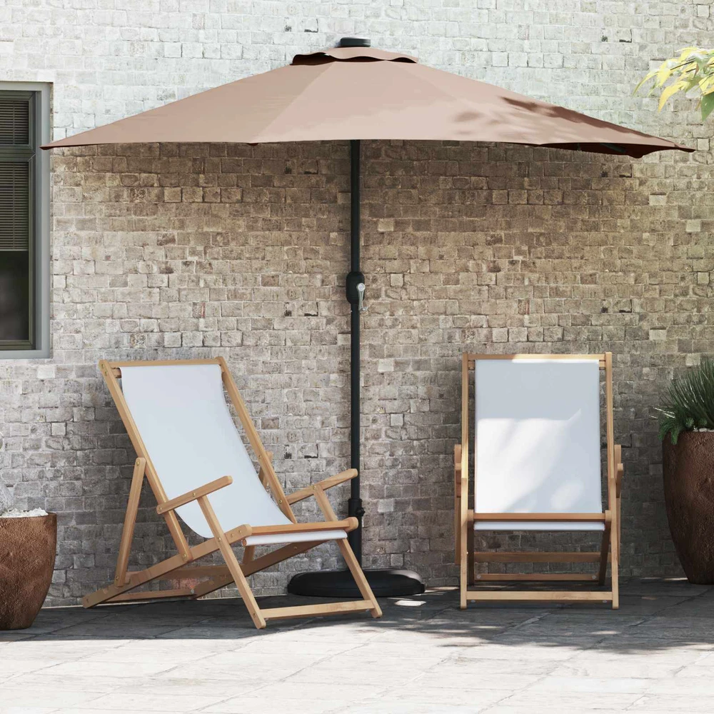 Sodo skėtis 294 x 150 x 224 cm Poliesteris ir plienas Taupe