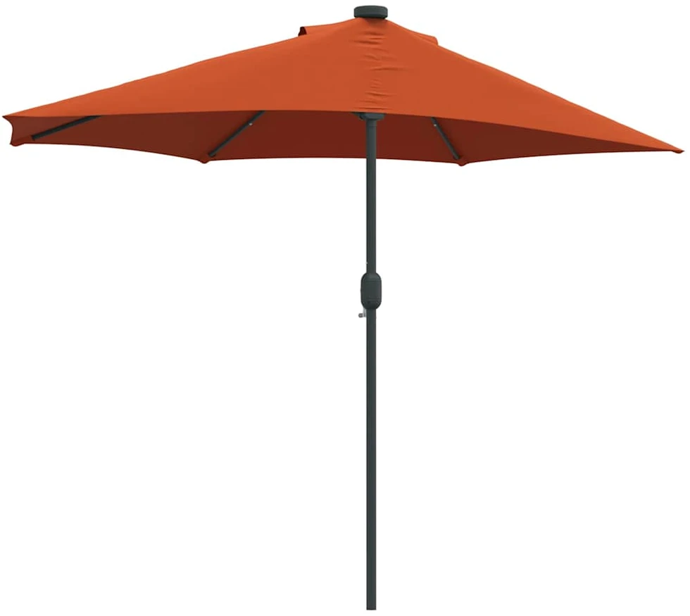 Sodo skėtis 294 x 150 x 224 cm Poliesteris ir plienas Terakotos