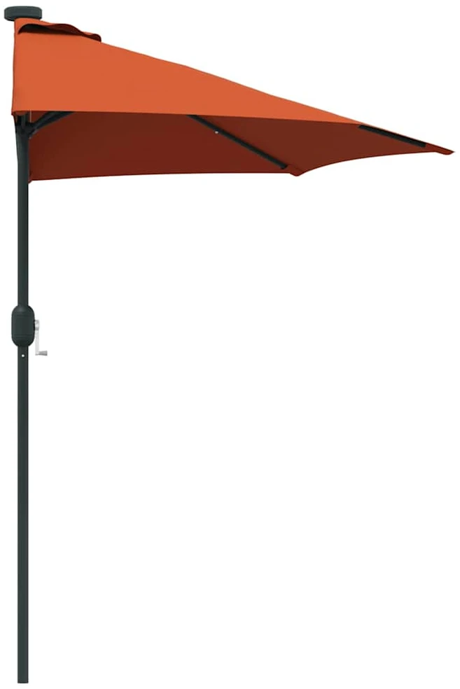 Sodo skėtis 294 x 150 x 224 cm Poliesteris ir plienas Terakotos