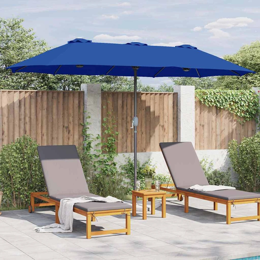Sodo skėtis 370 x 197 x 239 cm Poliesteris ir aliuminis