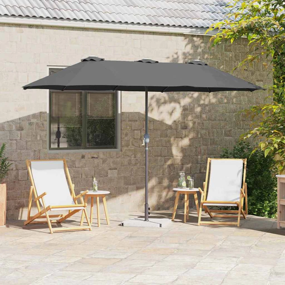 Sodo skėtis 370 x 197 x 239 cm Poliesteris ir aliuminis