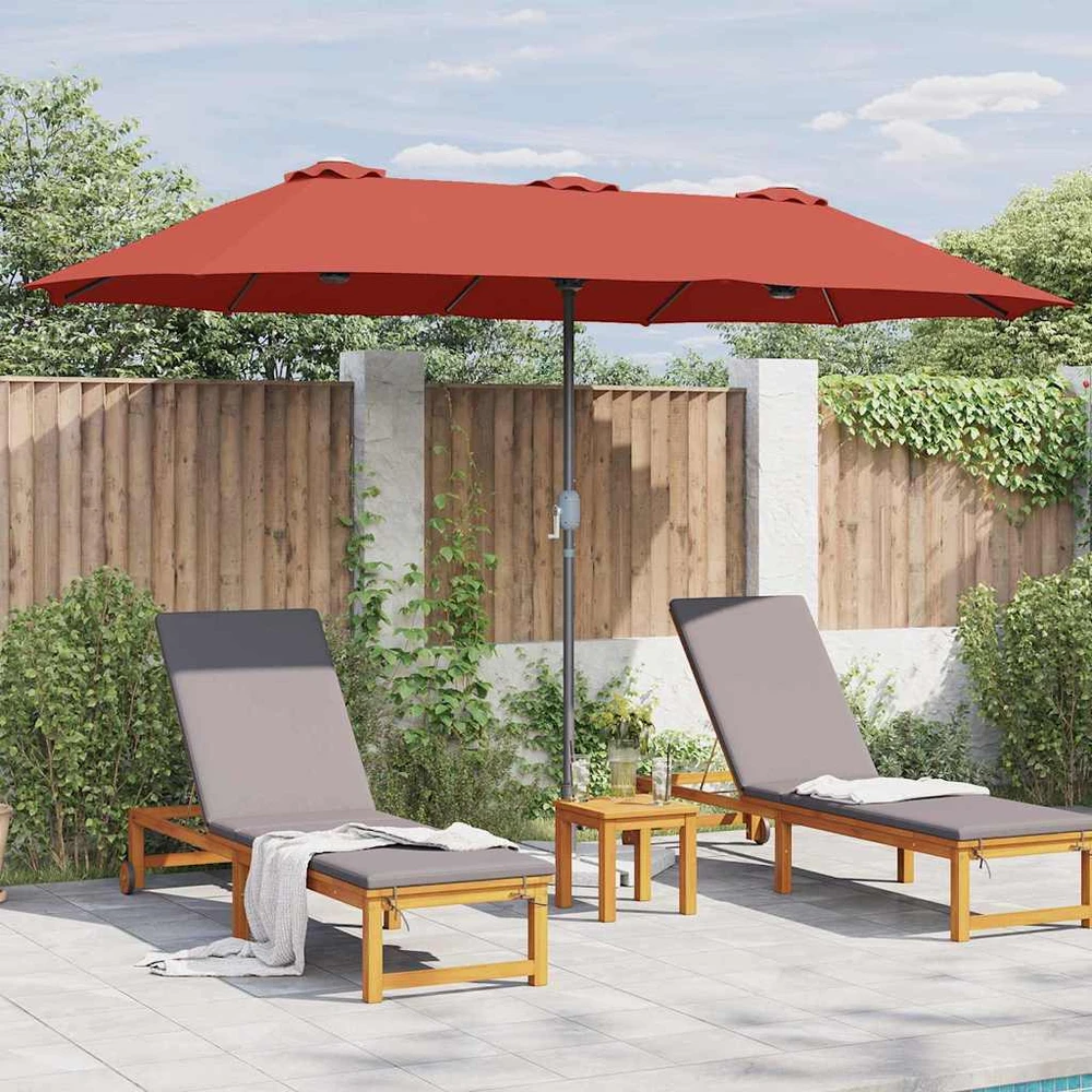 Sodo skėtis 370 x 197 x 239 cm Poliesteris ir aliuminis