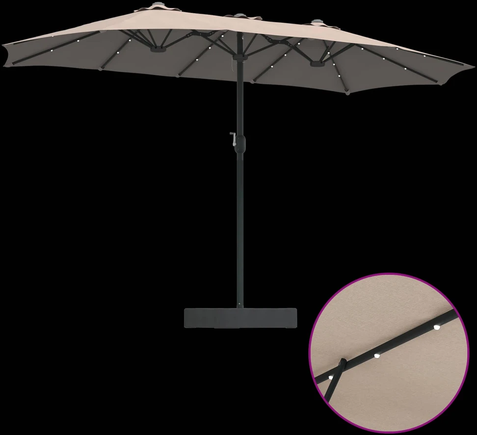 Sodo skėtis 385 x 209 x 244 cm Poliesteris Tortora