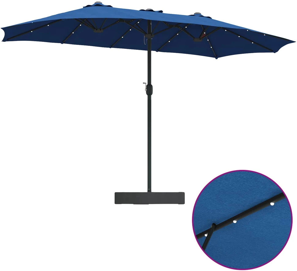 Sodo skėtis 385 x 209 x 244 cm Poliesteris Azurblau