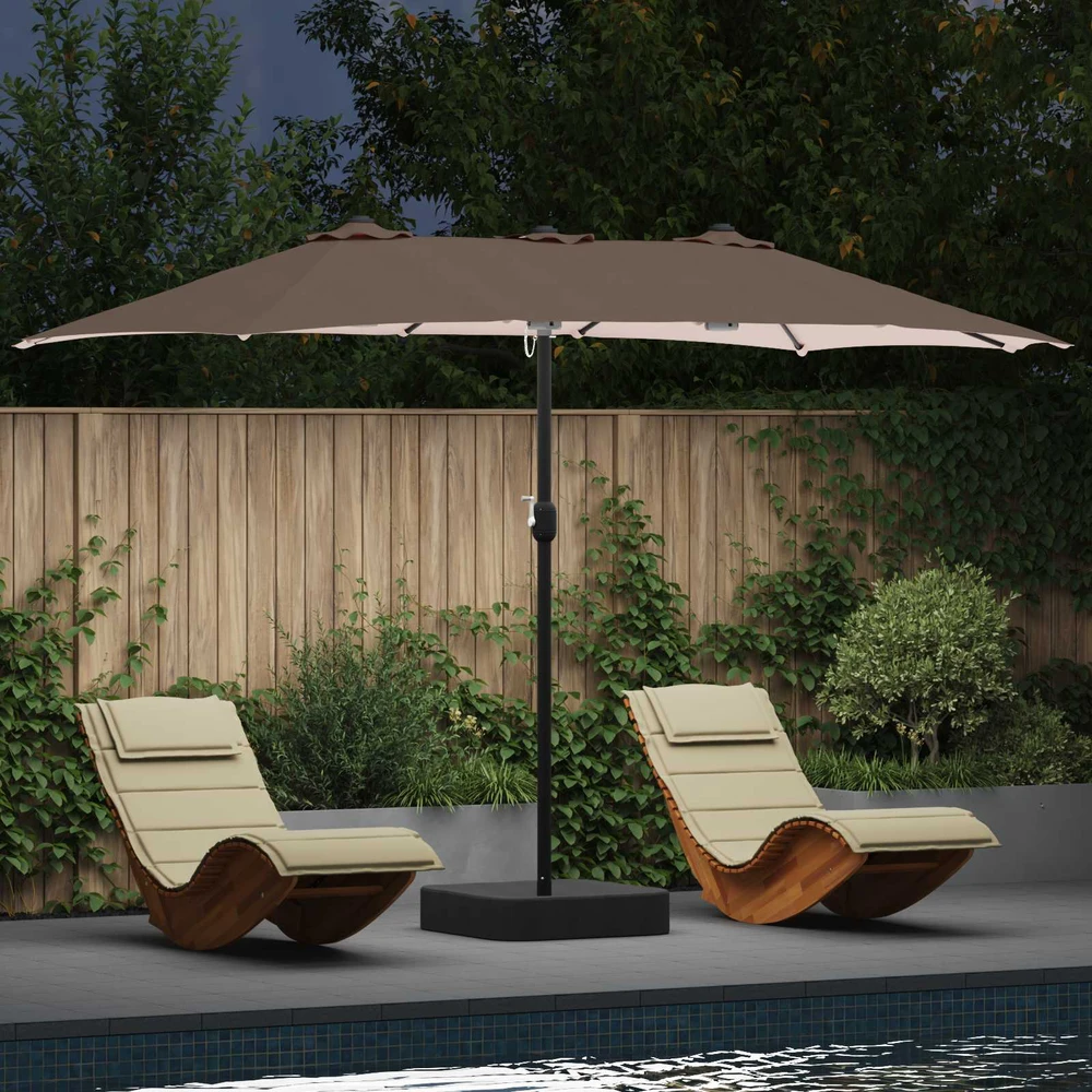 Sodo skėtis 385 x 209 x 244 cm Poliesteris Tortora