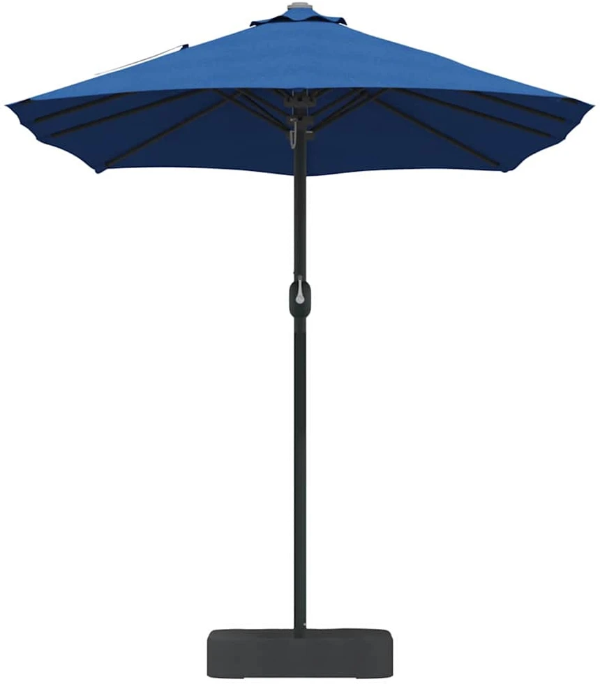 Sodo skėtis 385 x 209 x 244 cm Poliesteris ir plienas Azurblau