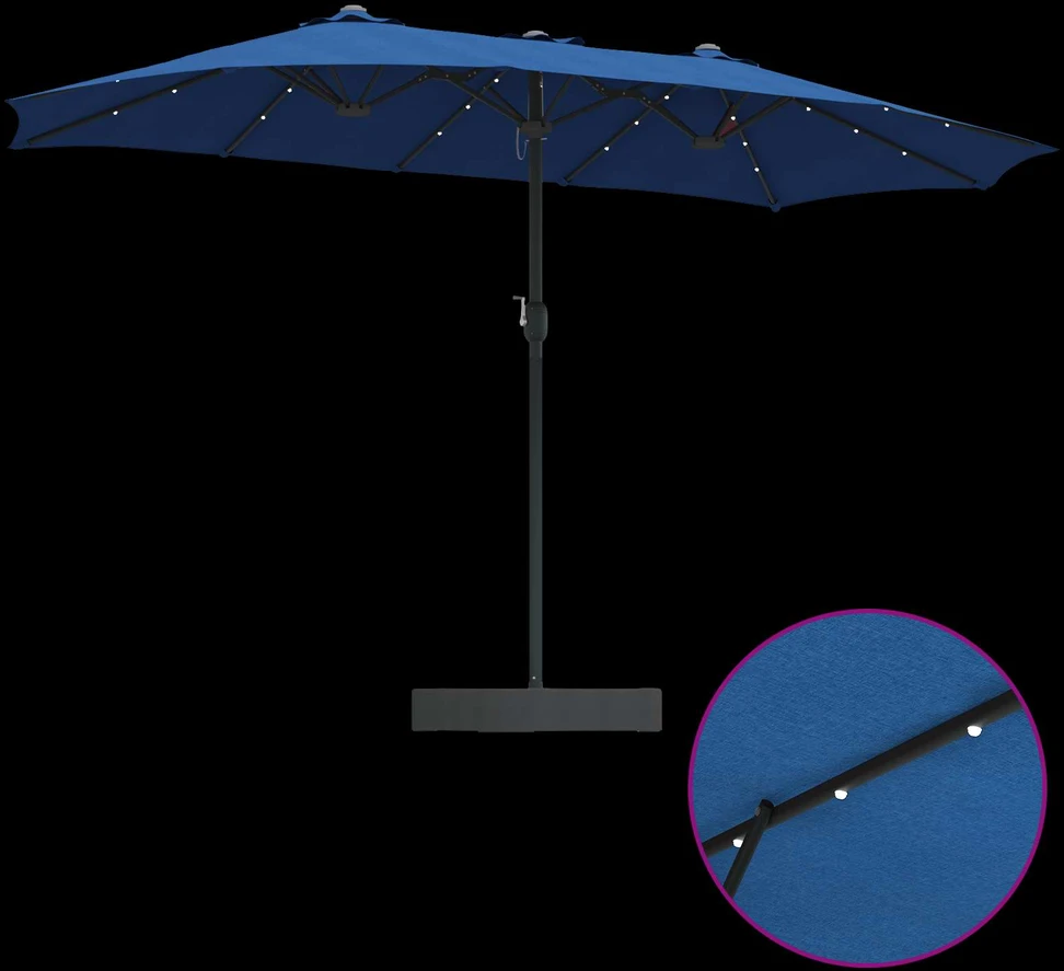 Sodo skėtis 385 x 209 x 244 cm Poliesteris Azurblau