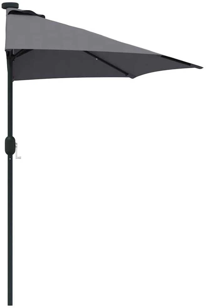 Sodo skėtis 294 x 150 x 224 cm Poliesteris ir plienas Antracito