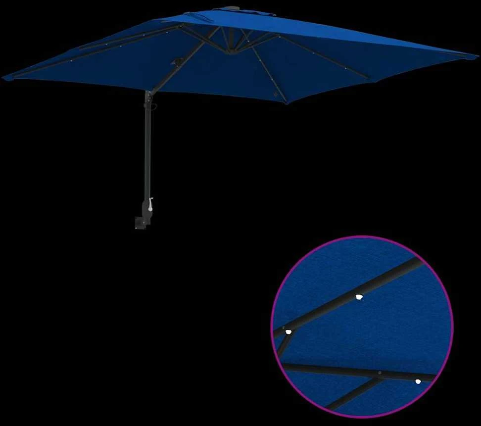 Sodo skėtis 248,5 x 247,5 x 160 cm Poliesteris ir plienas