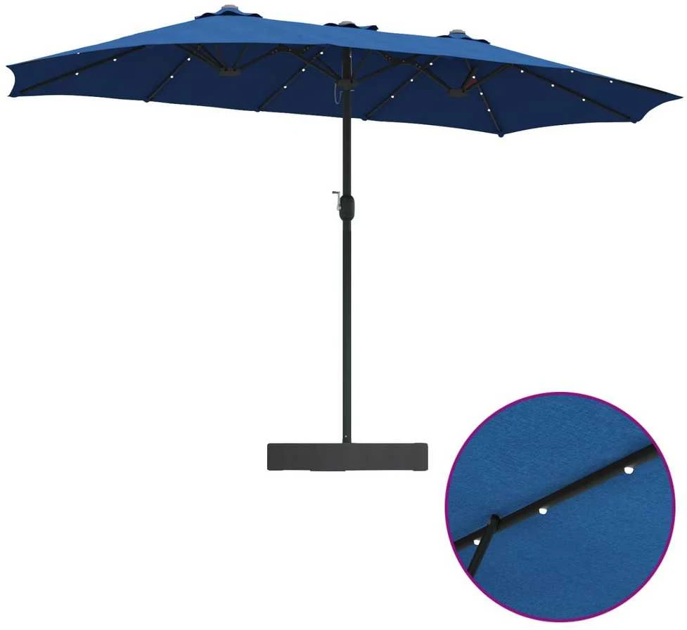 Sodo skėtis 385 x 209 x 244 cm Poliesteris Azurblau