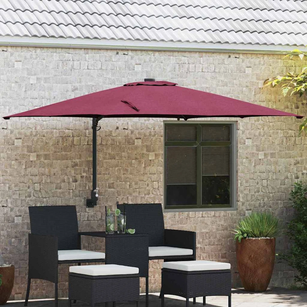 Sodo skėtis Bordo raudona 248,5 x 247,5 x 160 cm
