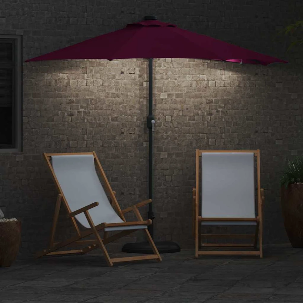 Sodo skėtis Bordo raudona 294 x 150 x 223 cm