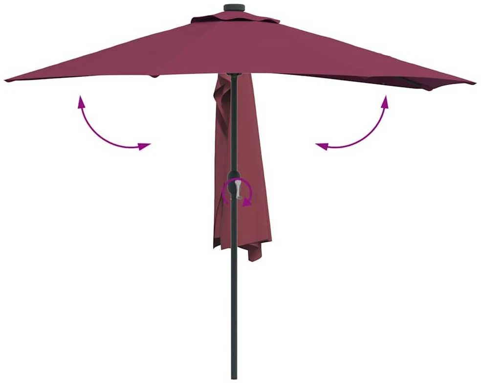Sodo skėtis 294 x 150 x 224 cm Poliesteris ir plienas