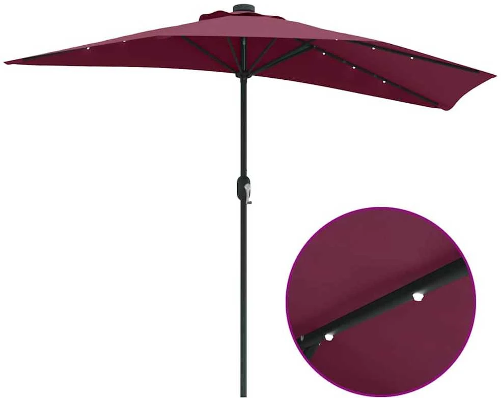 Sodo skėtis 294 x 150 x 224 cm Poliesteris ir plienas