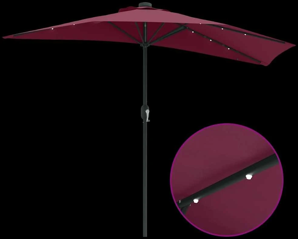 Sodo skėtis 294 x 150 x 224 cm Poliesteris ir plienas